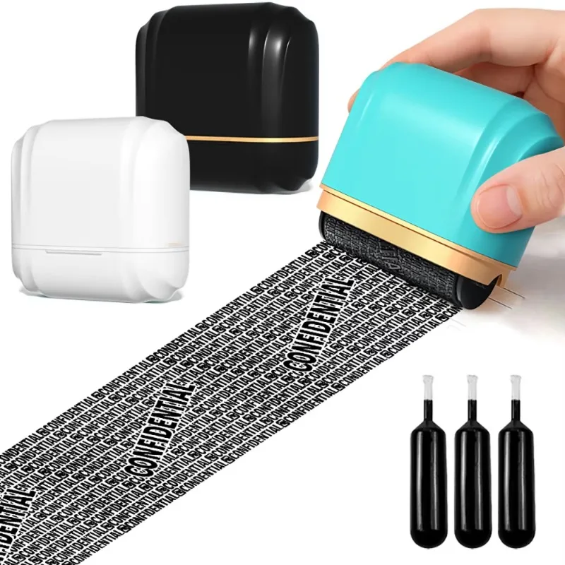 Rolling Privacy Stamp Shell Shape ID Theft Protection Roller Address Blocker Express Parcel Info Covering Tool