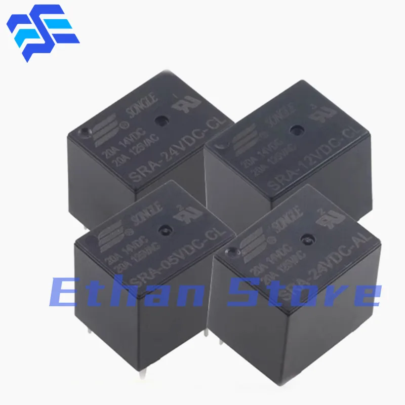 10PCS Power Relay SRA-5VDC 12VDC 24VDC-AL 4Pin SRA-5VDC 06VDC 12VDC 24VDC-CL 5Pin T74 20A 14VDC SRA 05V 06A 12V 24V CL AL