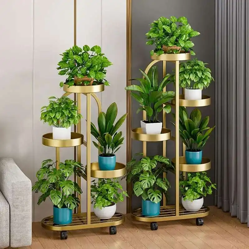 

Designer Aesthetics Flower Rack Living Room Minimalist Flower Stand Light Luxury Fashion Decorations Porte Plantes Furniture
