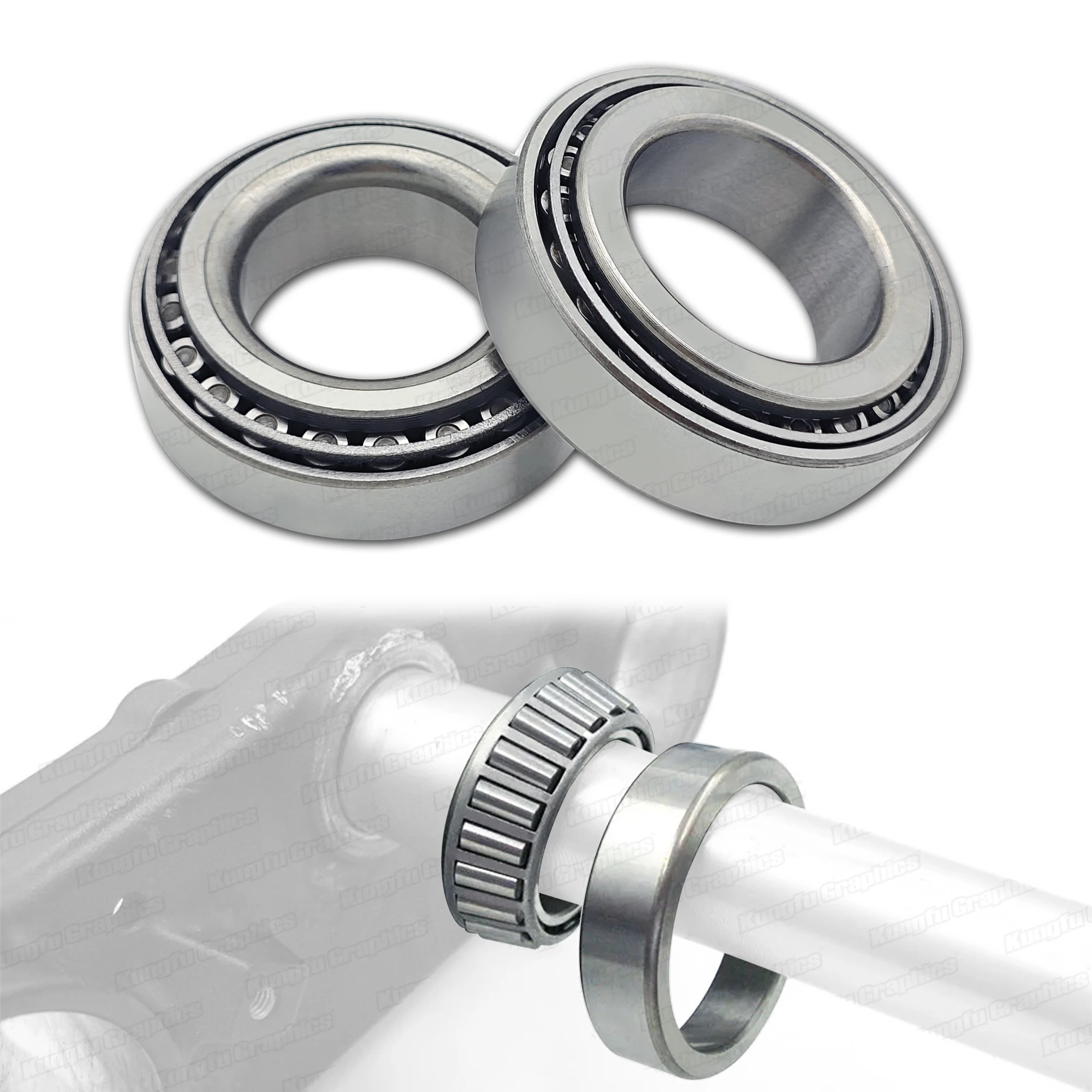 Motorcycle Steering Stem Bearing Rebuild Kit Tapered Roller OEM Replacement for YAMAHA YZ125 YZ250 YZ250F YZ450F WR250F WR450F