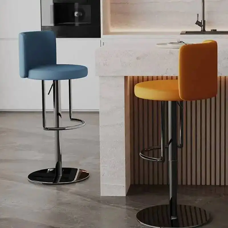 

Роскошный поворотный барный стул Lift Cash Light для дома, с обивкой, для стойки ресепшн/кассы