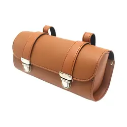 Bicycle Leather Saddle Bag Bicycle Handlebar Saddle Storage Bag Portable Bicycle Handlebar Storage Bag For Outdoor Keys Tools