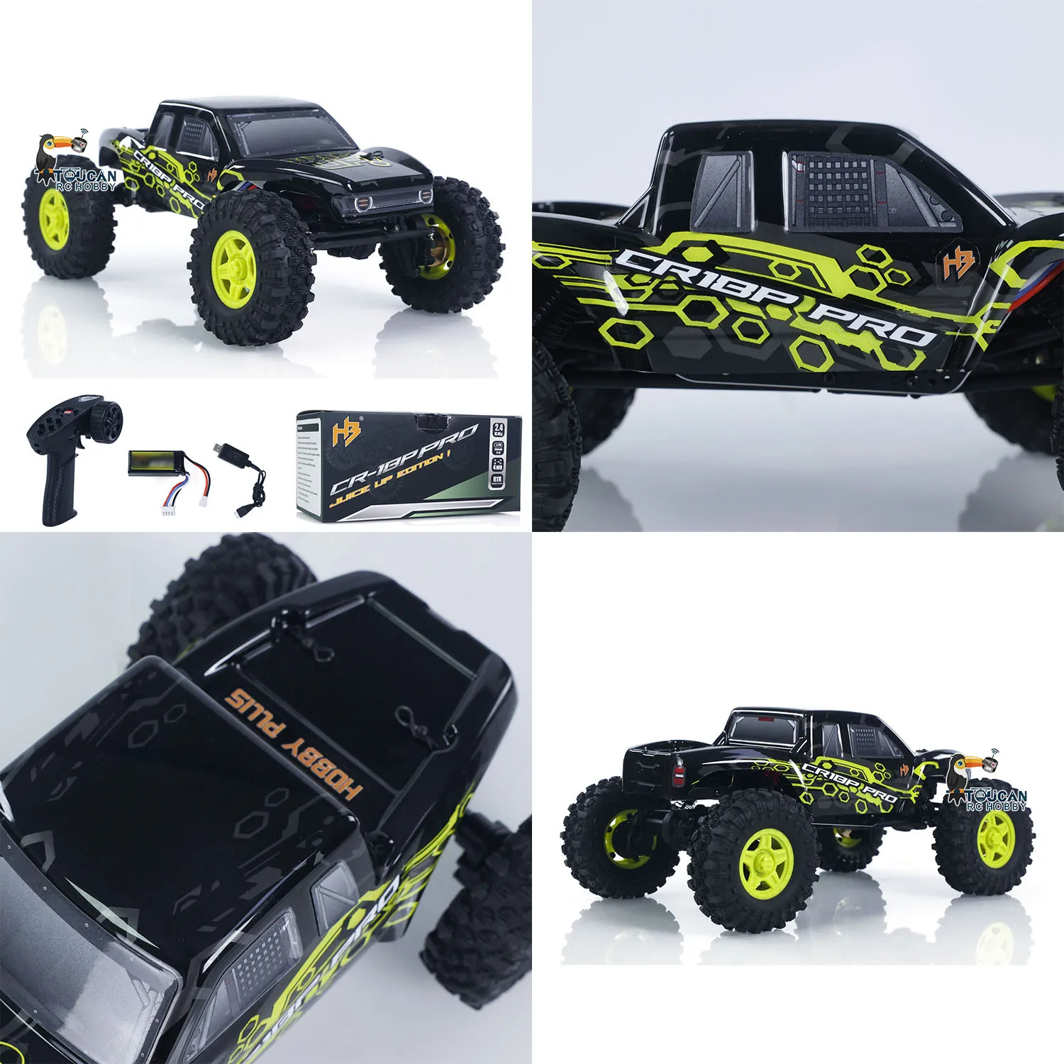 

1:18 RC Crawler CR18P PRO Juice Up 4WD с беспроводным управлением Rock Crawler Автомобиль RTR Hobbywing Бесщеточный двигатель ESC USB Зарядное устройство