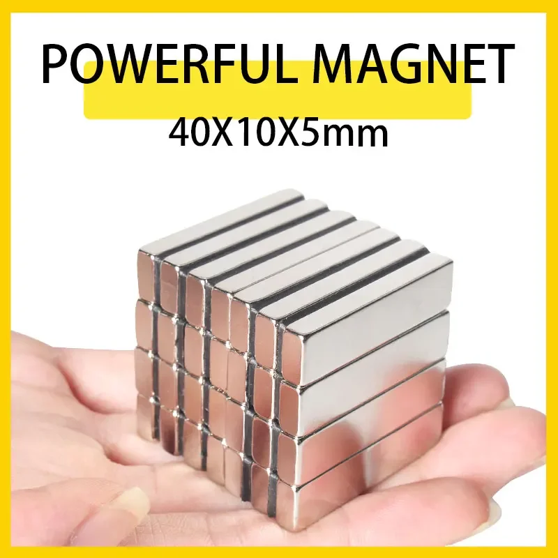 

2~30PCS 40x10x5mm Block Magnets N35 40mm x 10mm x 5mm Neodymium Magnet 40*10*5mm Permanent NdFeB Strong Magnet