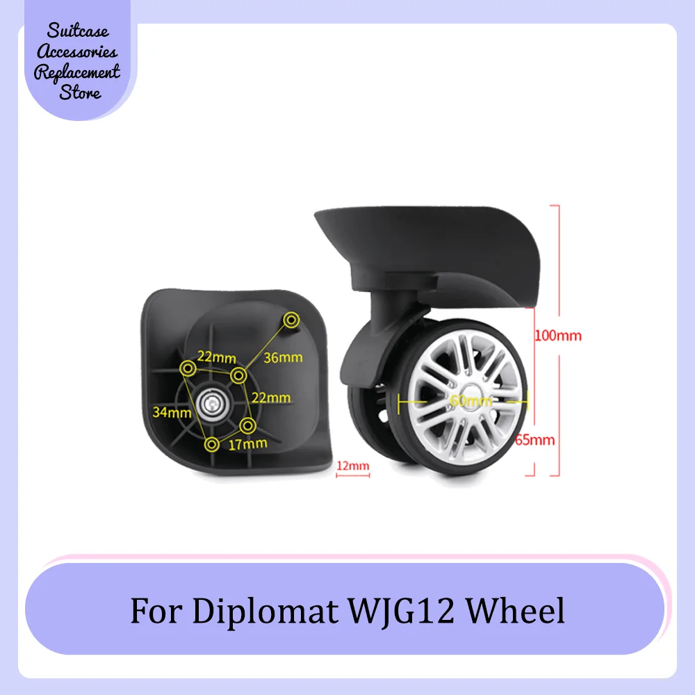 For Diplomat WJG12 Universal Wheel Replacement Suitcase Smooth Silent Shock Absorbing Durable Wheel Accessories Caster Wheels