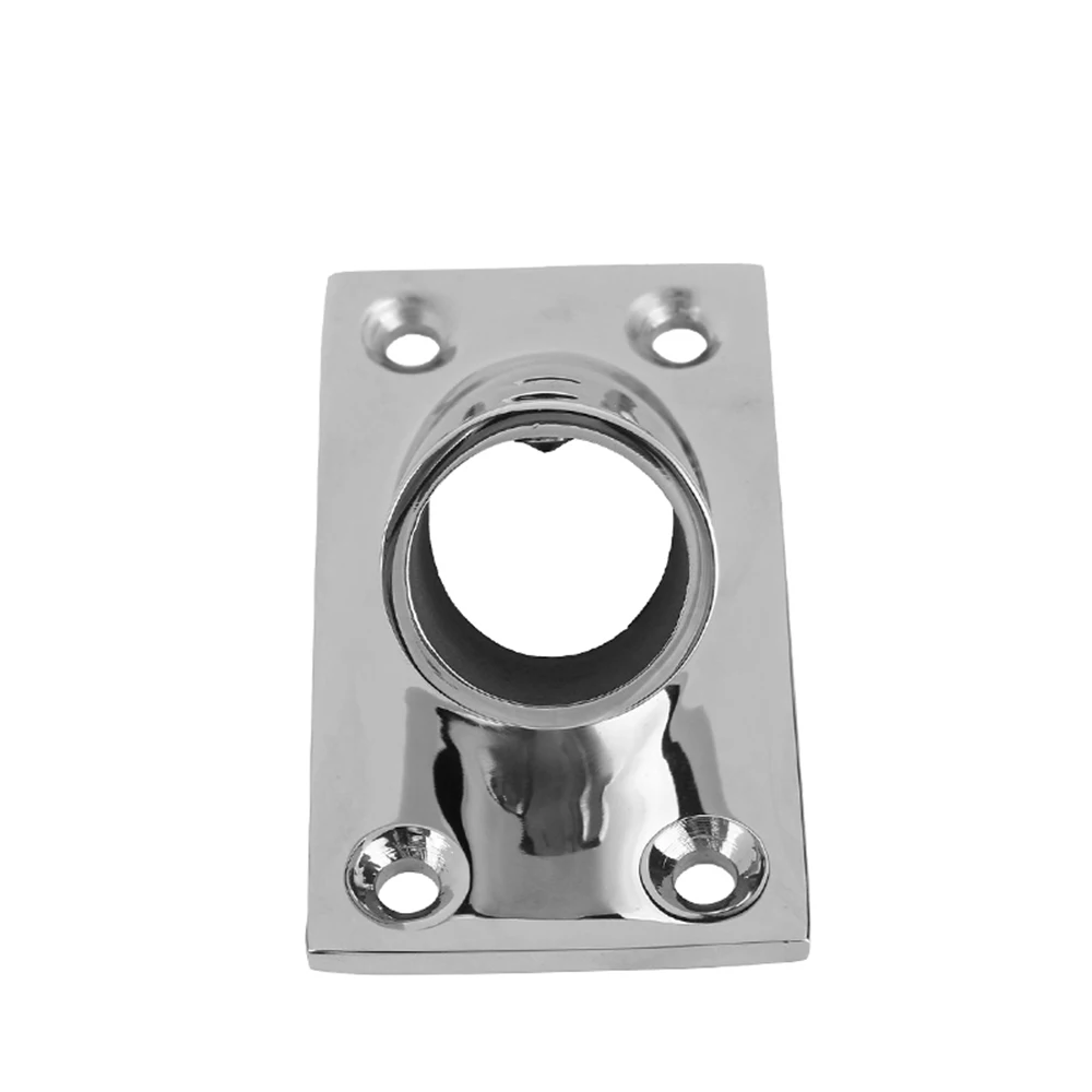 22mm 25mm 30mm 32mm Boat 316 Stainless Steel 60° Rectangular Base Handrail Fittings Tube Pipe Base Marine Fitting Boat Hardware
