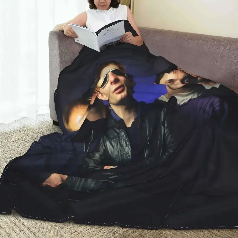 

Radiohead British Rock Music Blanket Album Picnic Flannel Throw Blanket Warm Soft Couch Chair Custom Bedspread Birthday Present