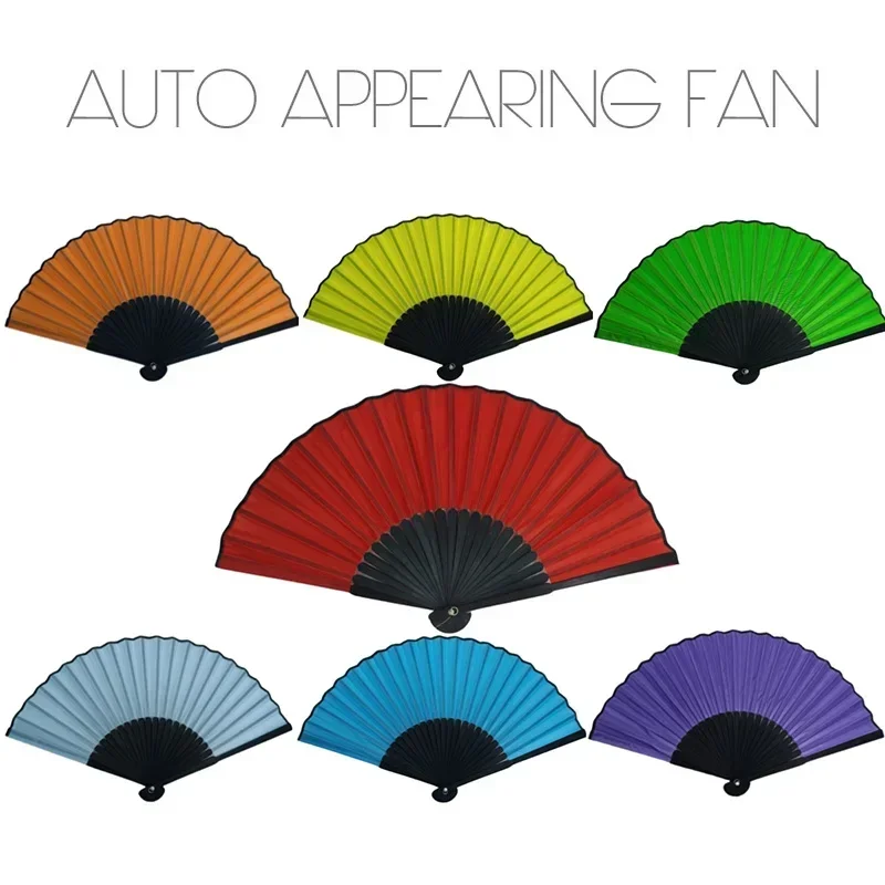 

Auto Appearing Fans Two Fan Set Magic Tricks Folded Fan Opened Automatically Magician Stage Street Illusion Gimmicks Magician