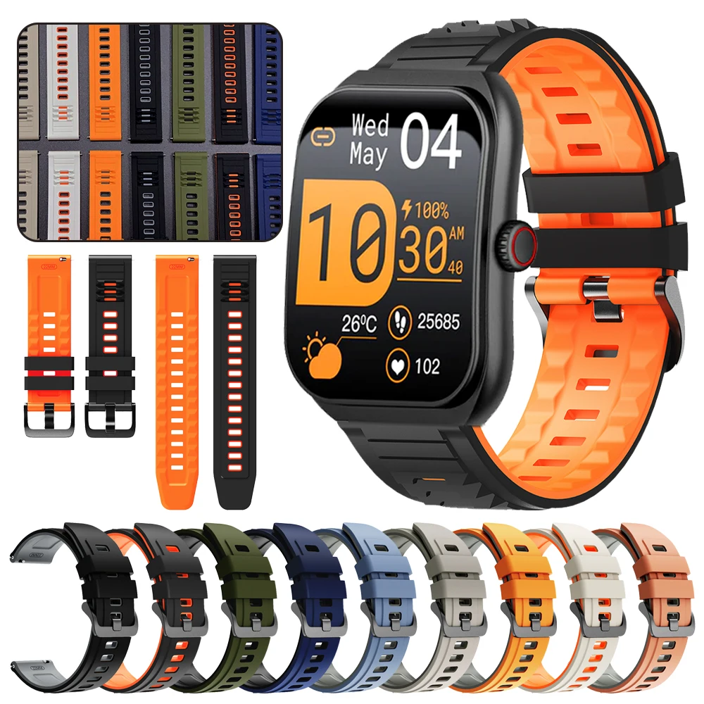 

Сменный ремешок для часов 22 мм для COLMI P86 P82 V68 M42 V76 I30 C81 Спортивный силиконовый ремешок для COROS PACE 4/APEX 4 42 мм Браслет Correa