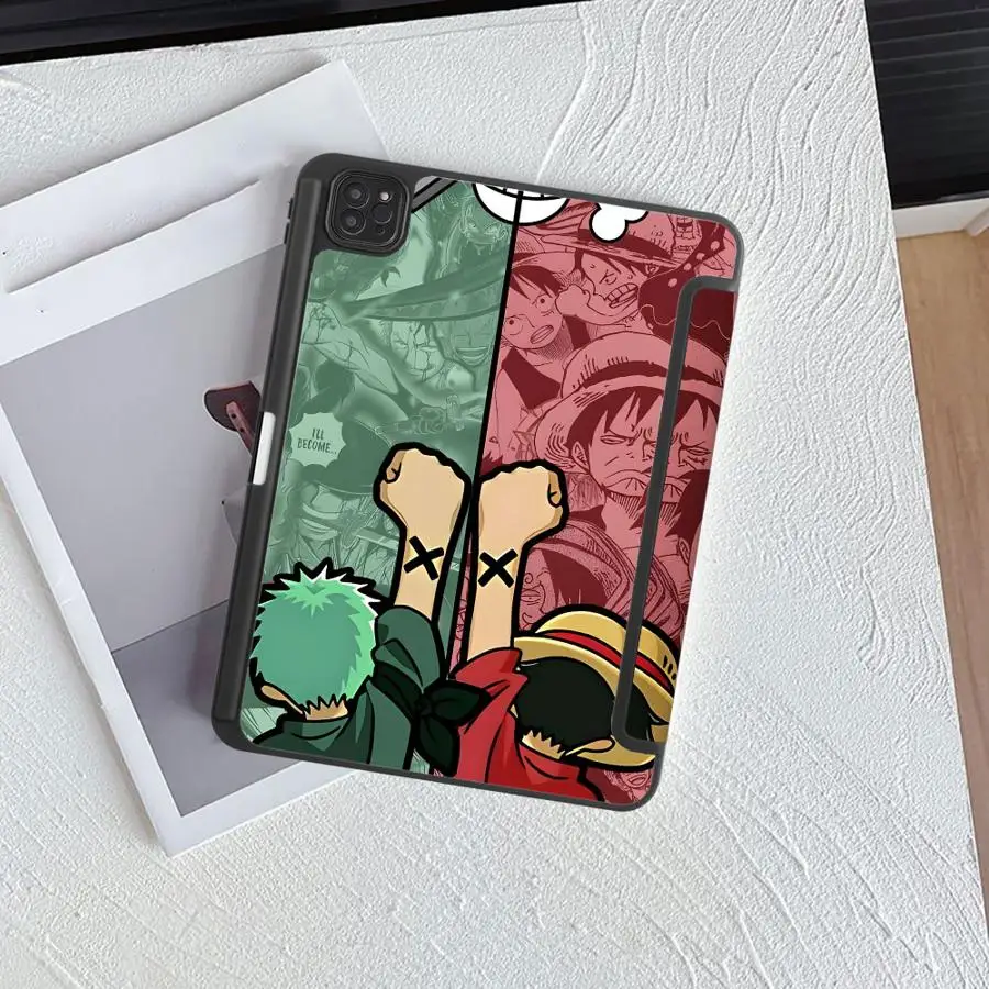 One Piece Zoro Luffy Tablet-Hülle für iPad Mini 6 7 Air 4 5 M3 M2 1 2 M4 11 Zoll Pro 2025 Pro 11. 10. 9. 8. Generation