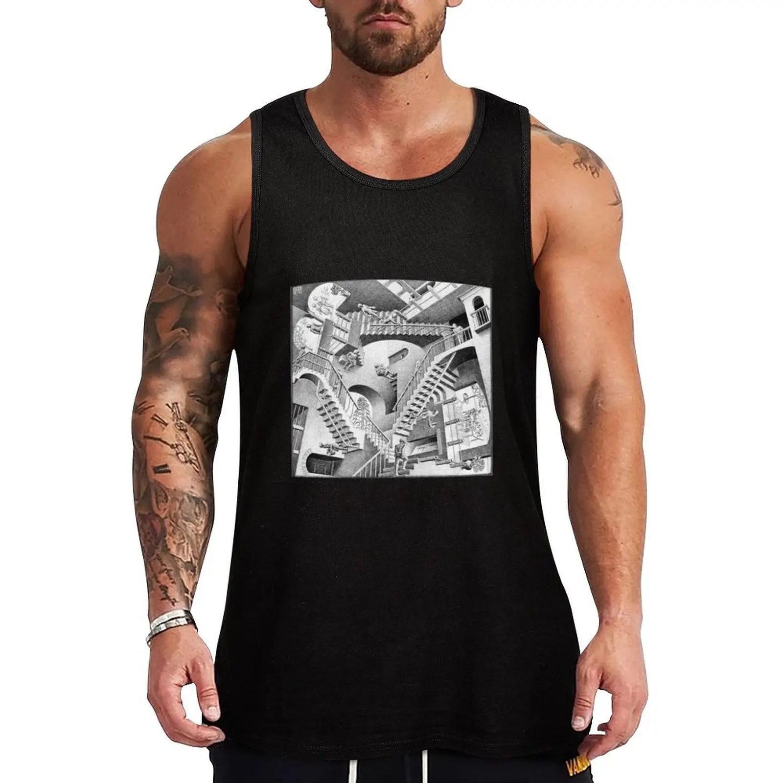 Mc Escher T-ShirtMC Escher Tank Top Casual Daily Tank Top Lightweight Basic Sleeveless