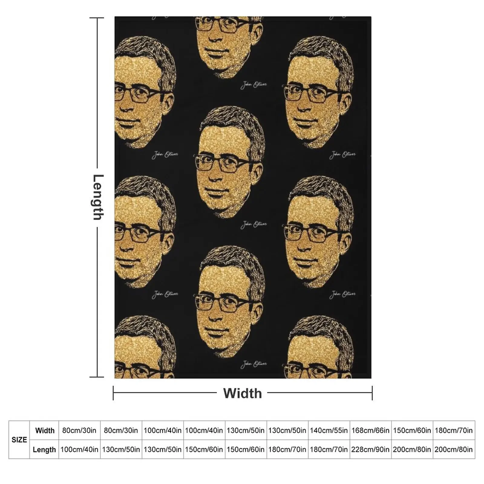 John Oliver portrait Throw Blanket Comforter Giant Sofa Thermals For Travel Blankets