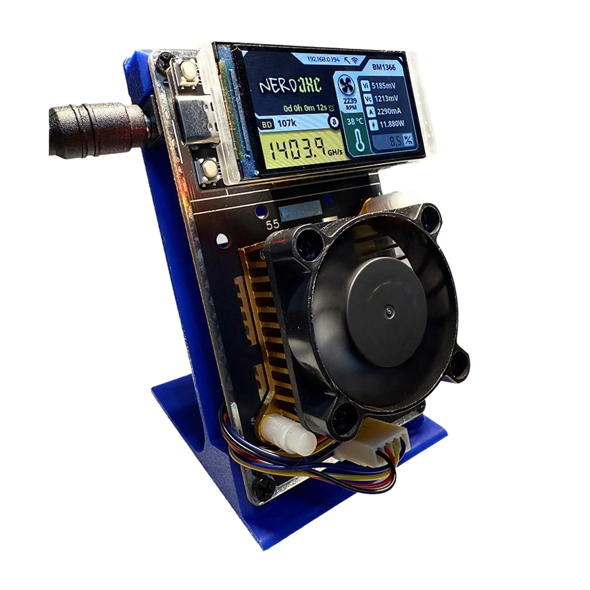 N22R_NerdAxe NerdMiner Bitaxe 500Gh/S Verticale Mijnwerker ASIC Chip US PLUG