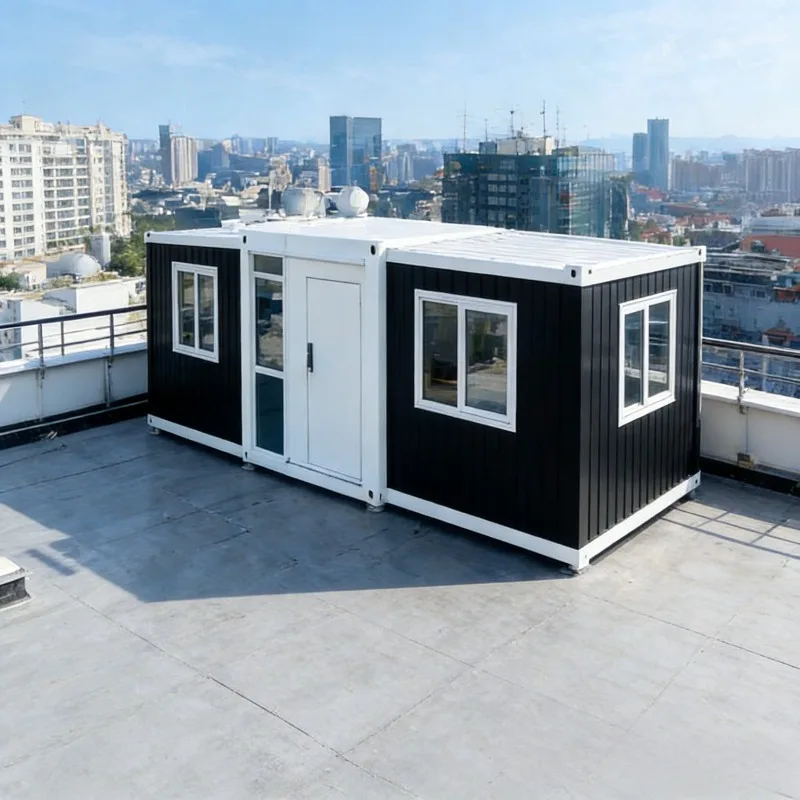 Minimalist Glass Front Waterproof 20ft 1 Bedroom Expandable Luxury Steel Container House European Design Hotel Apartment Mobile