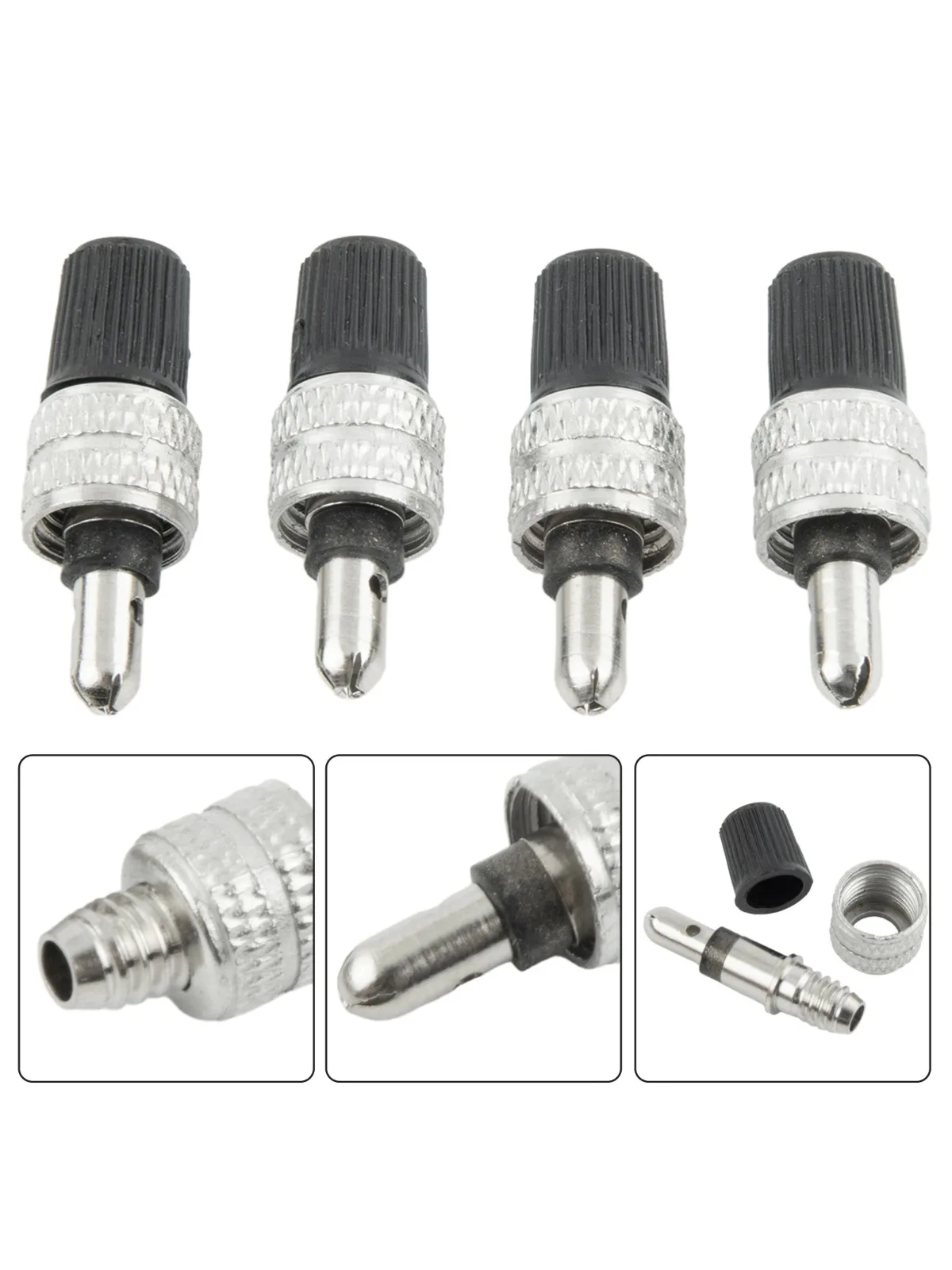 AliExpress NONE 4/12/20Pcs Dunlop Valve Covers - Dustproof Bike Wheel Valve Caps Germany Valve Replacement for Bicycle Tires Cycling Accessories