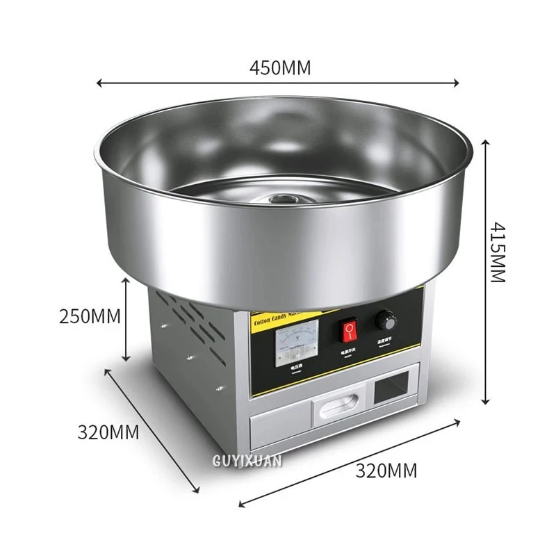 Komercyjna maszyna do waty cukrowej bawełniana nić cukrowa maszyna do robienia ze stali nierdzewnej do robienia waty do cukierków