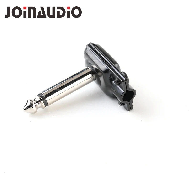 

JOINAUDIO 1/4 6.35mm Right Angle Upper Lower Cover Nickel Plated Screw TRS/TS Copper Plug Guitar Connector(50pcs)