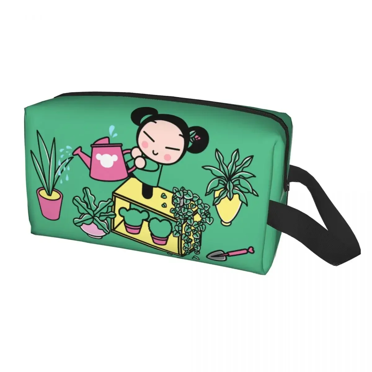 Custom Cartoon Anima Pucca Toiletry Bag Women Makeup Cosmetic Organizer Ladies Beauty Storage Dopp Kit Case