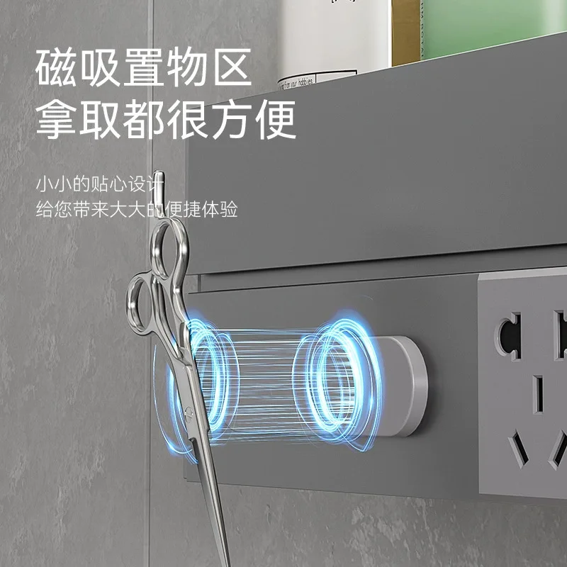 Bathroom Smart Mirror Cabinet Multifunctional Integrated Shelf Toothbrush Sterilizer Hair Dryer Cosmetics Storage Rack