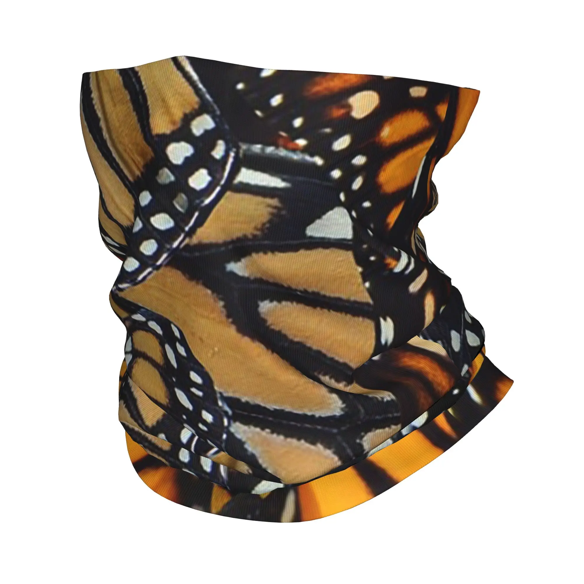 Butterfly orange pattern Bandana Neck Gaiter Printed Wrap Scarf Multi-use Cycling Scarf Riding For Men Women Adult All Season