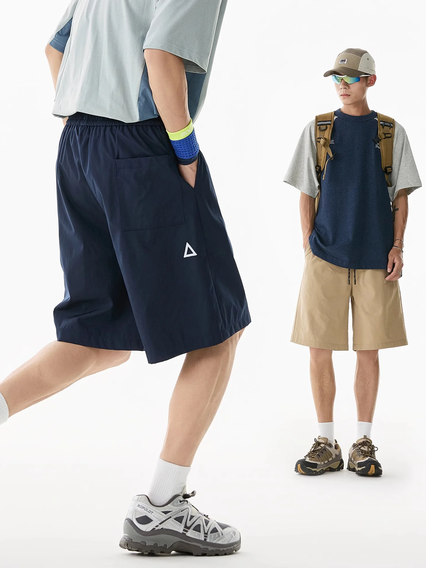 

Men's Outdoor Qui Dry Sports orts Summer New Loose Casual Running Training Five-Quarter Pants Ethnic Faion Model