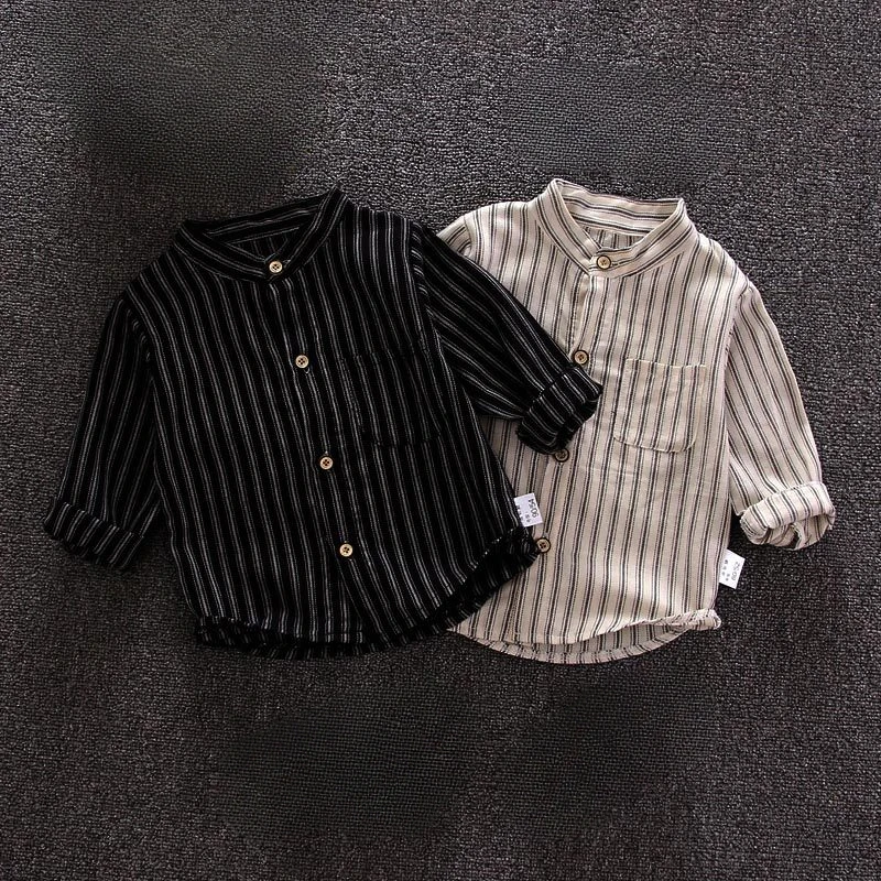 New Toddler for Kids Spring Children Clothes Boys Shirts Blouses Long Sleeve Strip Shirt Casual Cotton Shirts Tops Camisas