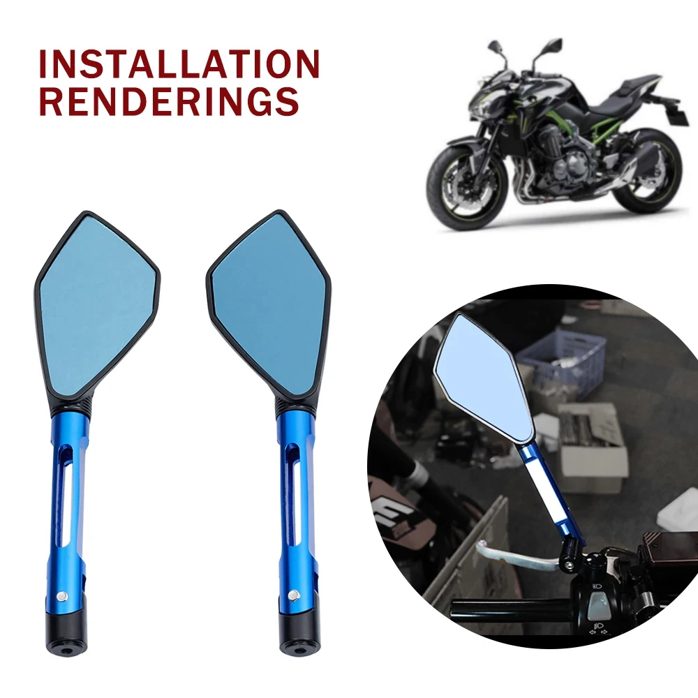 Motorcycle Rear View Mirrors Handlebar Rearview Side Mirror Universal For Kawasaki Z900 Z800 ER6N Yamaha KTM Duke Accessories