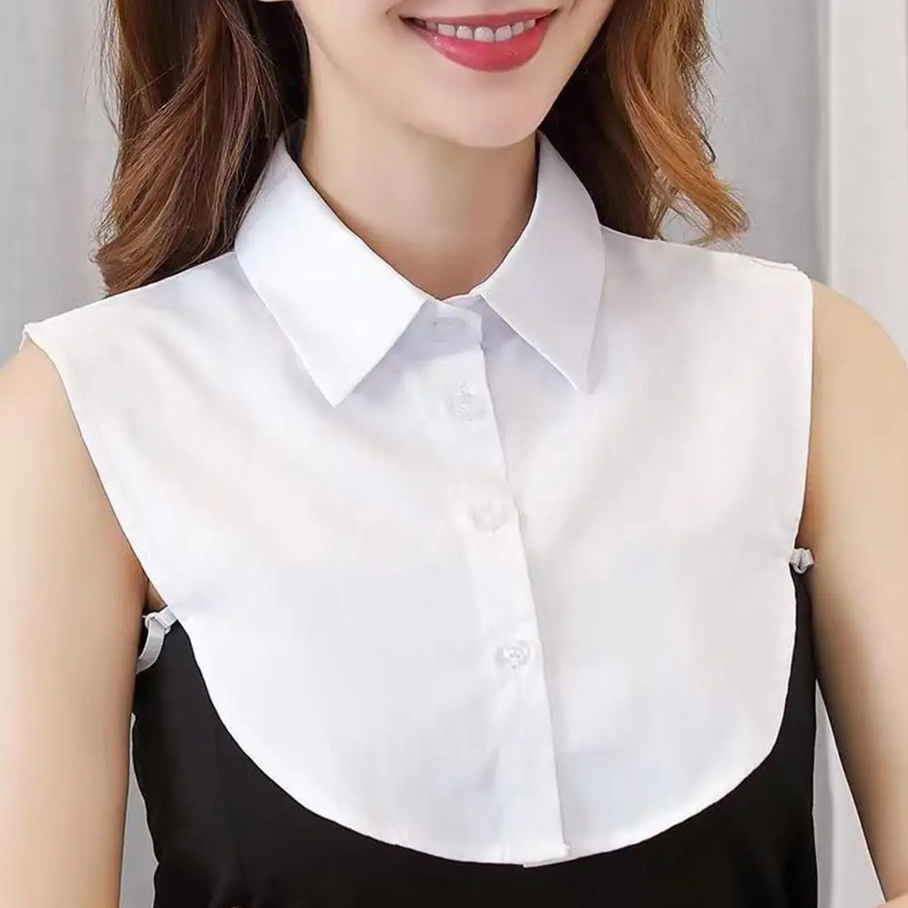 Fake Collar for Womens Cotton Deep V-neck Shirt Detachable Decor Collar Autumn and Winter Matching Sweater Cardigan False Colla