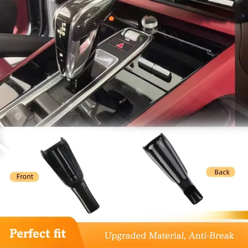 

For Porsche New Cayenne 2019 2020 2021 2022 2023 2024 Gear Selector Surround Trim Parking P Button Cover Shift Knob Wrap Kit