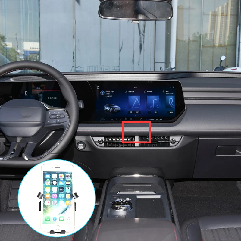 

For Ford Mondeo 2013-2023 ABS Black Car Phone Holder GPS Navigation Mobile Bracket Car Accessories