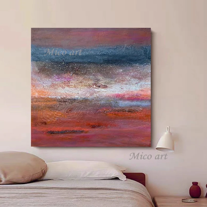 

Современные художественные картины с изображением вращения, холст с абстрактной текстурой, ручная роспись, без рамки, настенная картина для гостиной