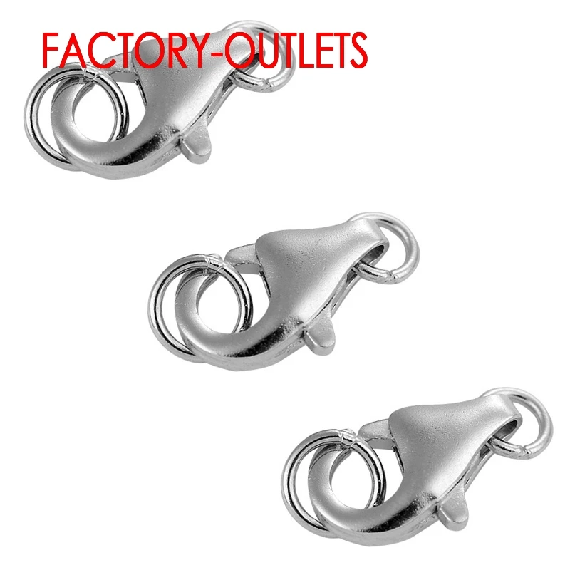 

925 Sterling Silver Hook Lobster Clip Clasp Handmade Component DIY Jewelry Finding Accessories Loop 50pcs/lot