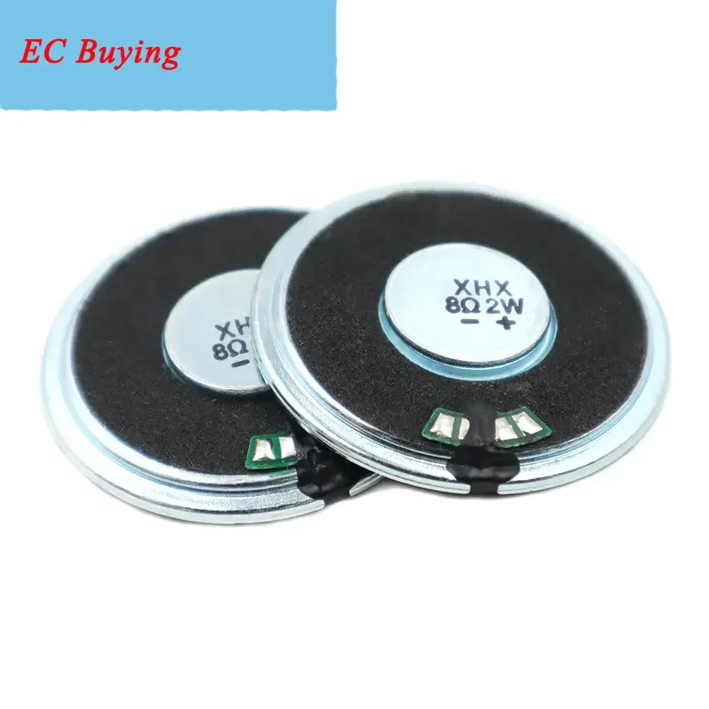 2 قطعة 40 مللي متر 8Ohm 2 واط الحديد حالة المغناطيس الداخلي المتكلم رقيقة جدا 40*5 مللي متر قطر 40 مللي متر 8 أوم 2 واط بصوت عال المتكلم مكبر الصوت #6