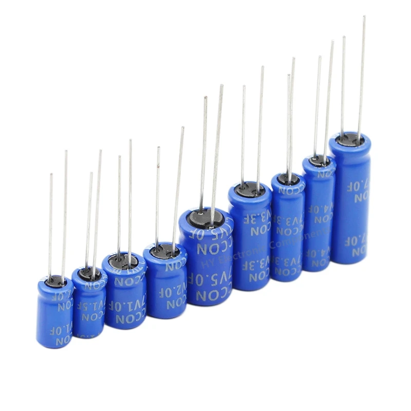 2PCS Super Capacitor 2.7V 1.0F 1.5F 2.0F 3.3F 4F 5F 7.0F 10F 15F 20F Farah Capacitors Car Recorder Supercapacitor