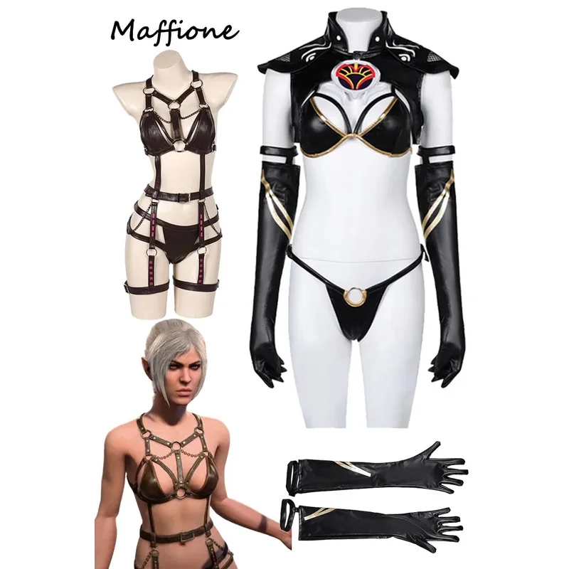 Shadowheart Cosplay Lingerie Underwear Costume Game Balder Gate 3 BD3 Disguise Outfits Women Halloween Fantasia Roleplay Suit