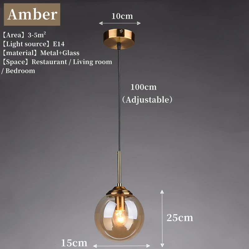 Moderne luxe metalen kroonluchter Nordic creatieve LED glazen hanglamp woonkamer eetkamer nachtkastje eenvoudige kleine hanglamp