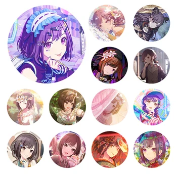 โครงการ SEKAI อะนิเมะ Shinonome Ena Enanan 25 Nightcord 50มม.ปุ่มโลหะเข็มกลัดการ์ตูน