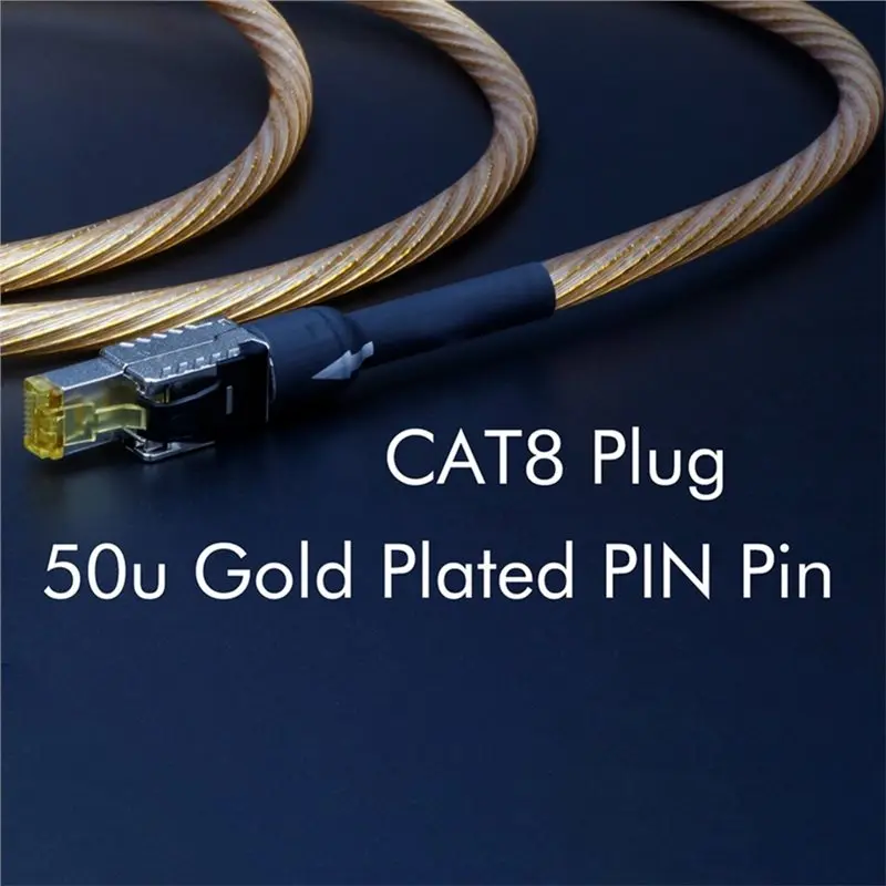 DIGIT-HIFI Network Patch Cable For Computer Notebook Compatible Cat8 Ethernet Cable Rj45 Interface 40Gbps 2000Mhz Speed For Appl