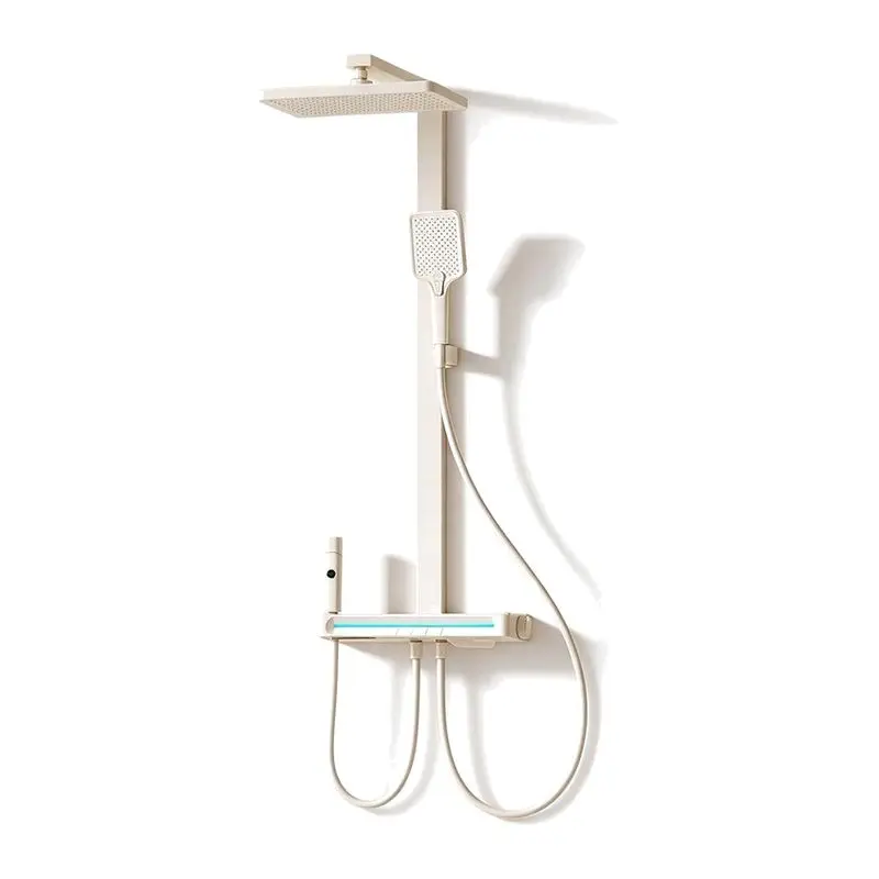 Thermostatic Shower Shower Set All Copper Pressurized Nozzle Storage Table Wall Shower Screen Household