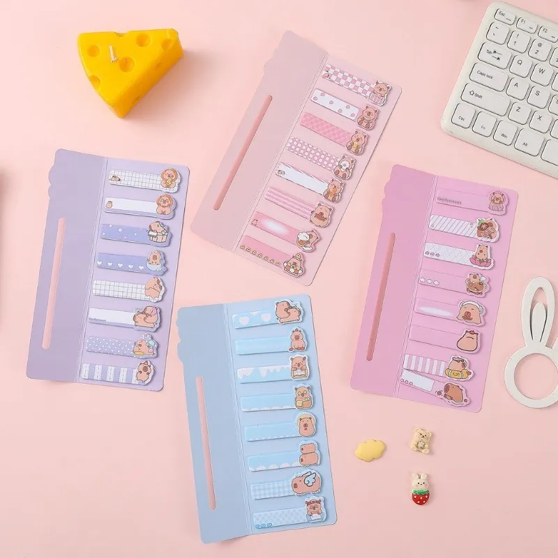 160 Sheets Index Sticker Notes 8 Style Self-Adhesive Kawaii Memo Pads Notes Notepad Stationery Student Planner