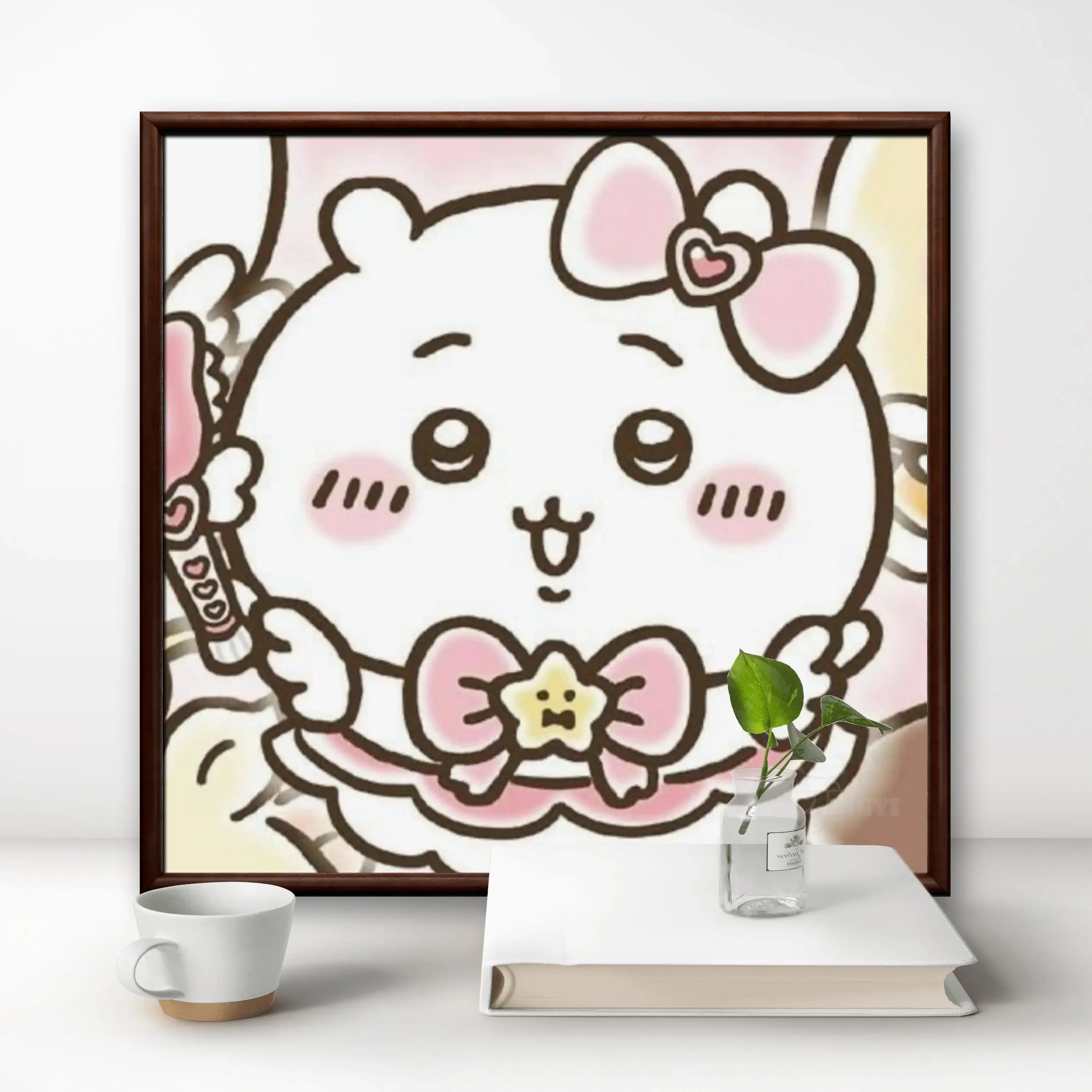 2025 شخصيات كرتونية لطيفة جديدة Chiikawa 5D DIY بها بنفسك الماس اللوحة فسيفساء شخصية الفن غرزة مجموعة مستديرة نمط الاصطناعي #2