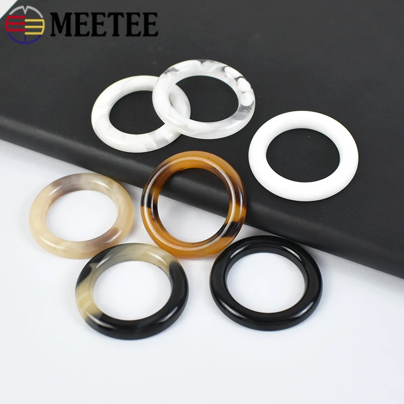 

20Pcs 20-50mm Resin O Ring Buckles Coat T-shirt Clothes Decorative Button Bag Keychain Loops Clasp Buckle DIY Sewing Accessories