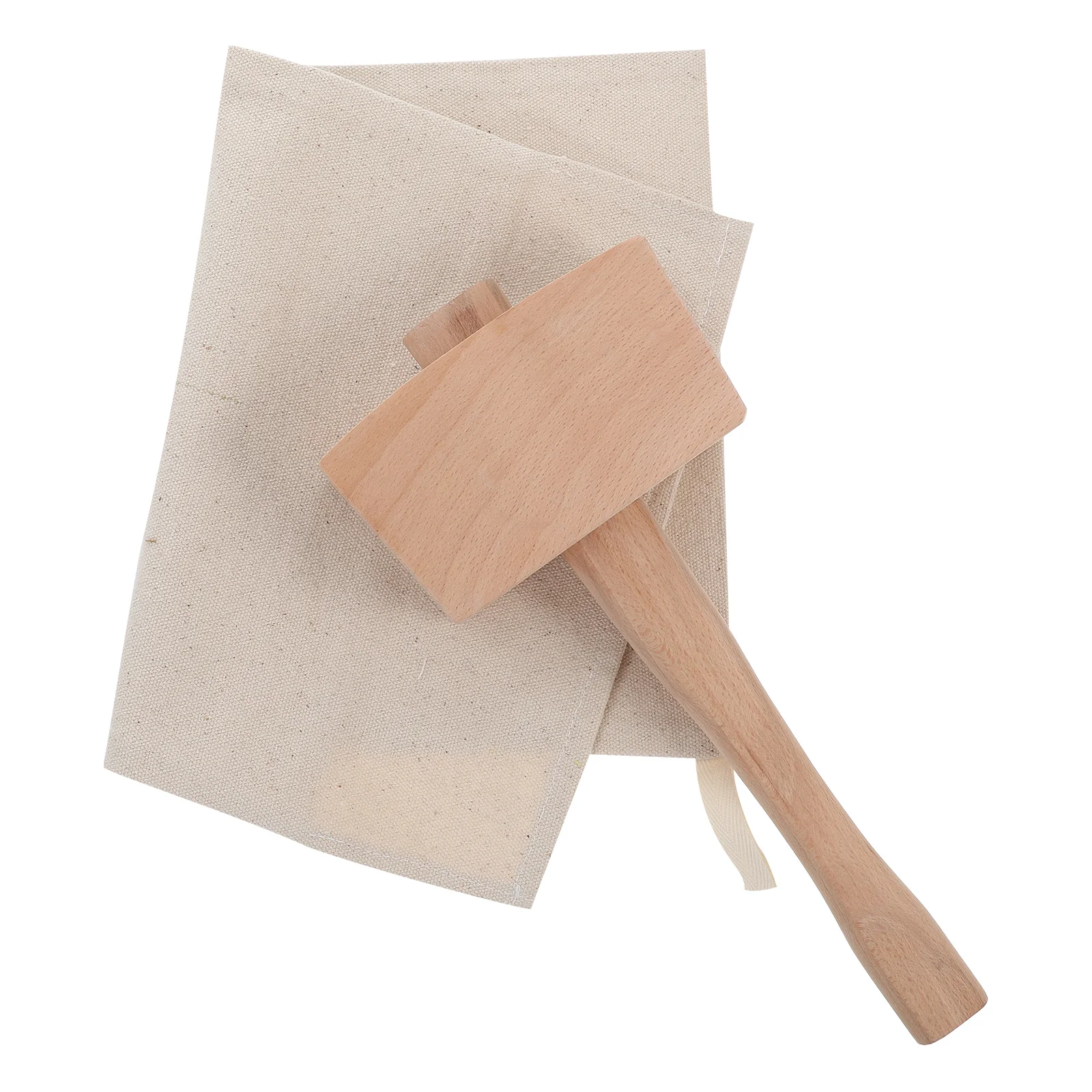 

2Pcs Ice Crusher Hammer Khaki Canvas Bag Shovel Bartender Tool Manual Portable For Cocktails Freezer Cooler Storage