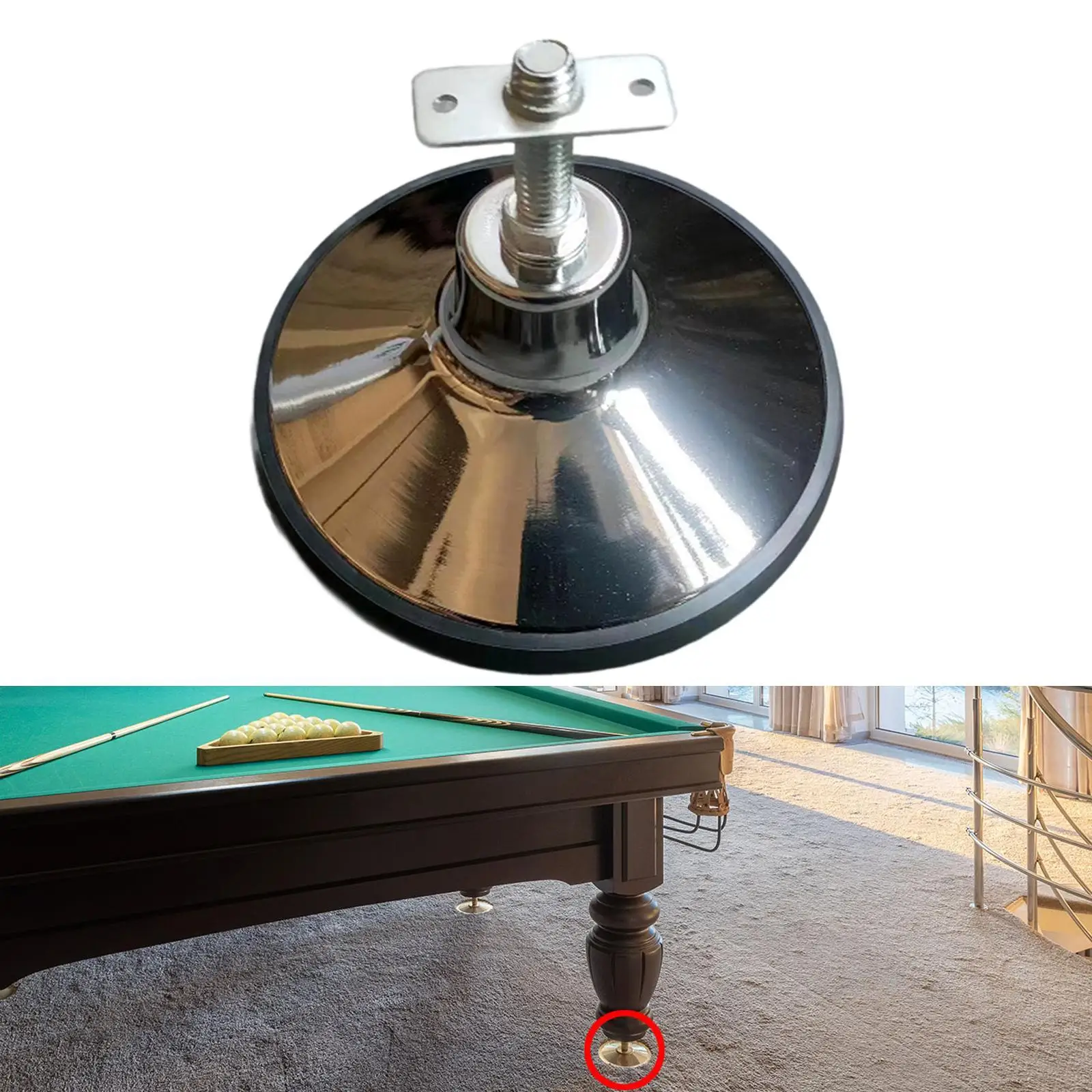 Livellatore per gambe da tavolo da biliardo senza danneggiare il pavimento per la maggior parte delle gambe del tavolo Rialzo livellante per attrezzature Air Hockey Soccer Party Home