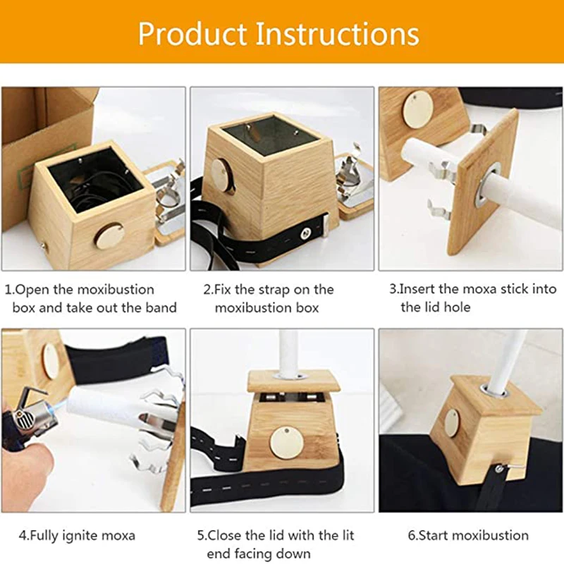 Moxibustion Box Nature Bamboo Burner Warm Acupuntura Massage Therapy Moxa Stick Body Acupoint Massager Health Care Relieve Pain