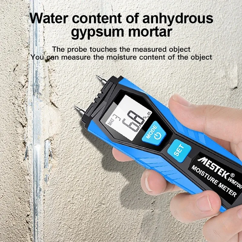 Wood Moisture Meter Wall Water Tester Accurate LCD Digital Humidity Meter Two Pins Hygrometer Concrete Cement Brick Detector