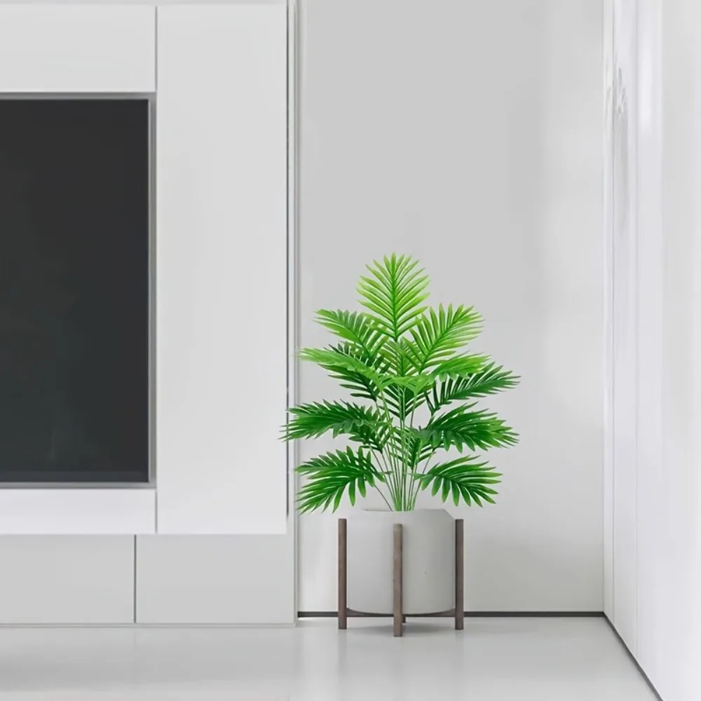 

C2 12 Leaves 65cm Faux Palm Leaf Yard Home Decor Tropical Simulated Green Plants Plastic Artificial Palm Tree Faux Plant Garden