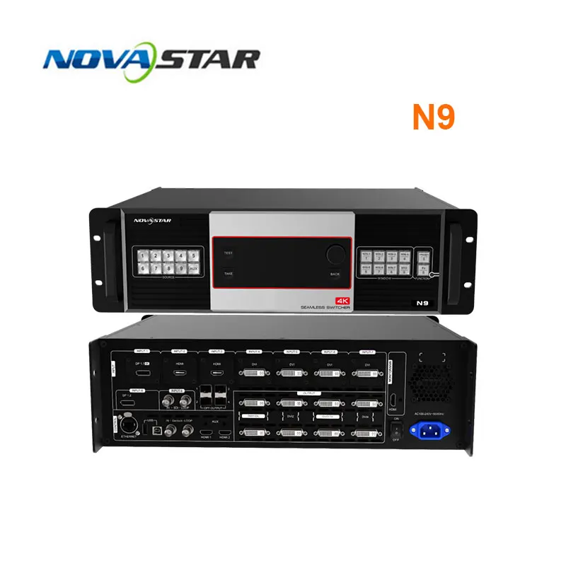 Original Novastar N9 Video Processor Controller 4K Seamless Switcher Full Color Display Video Wall Splicer for LED Large Screen