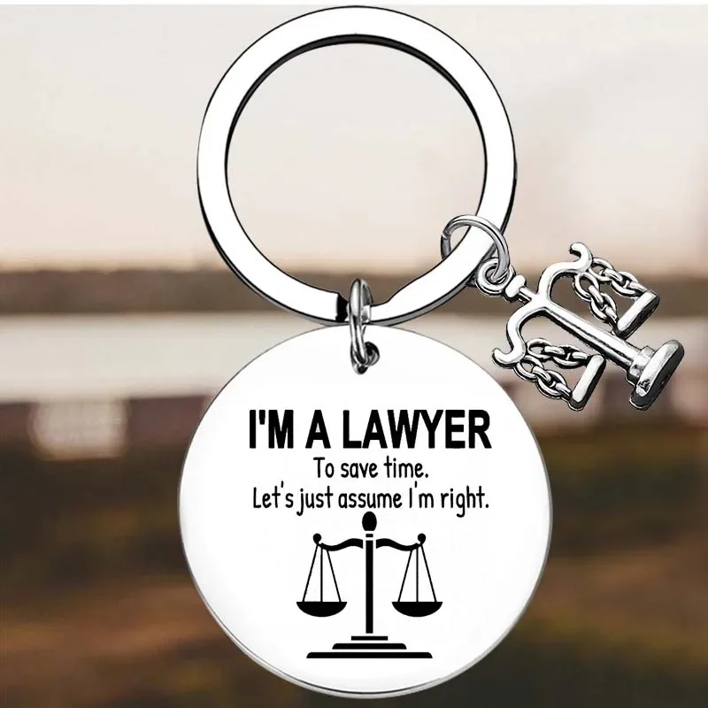 New Lawyer Key Chain Ring Law School Gifts Lawyer Graduation Gift keychains pendant Law Student Gift