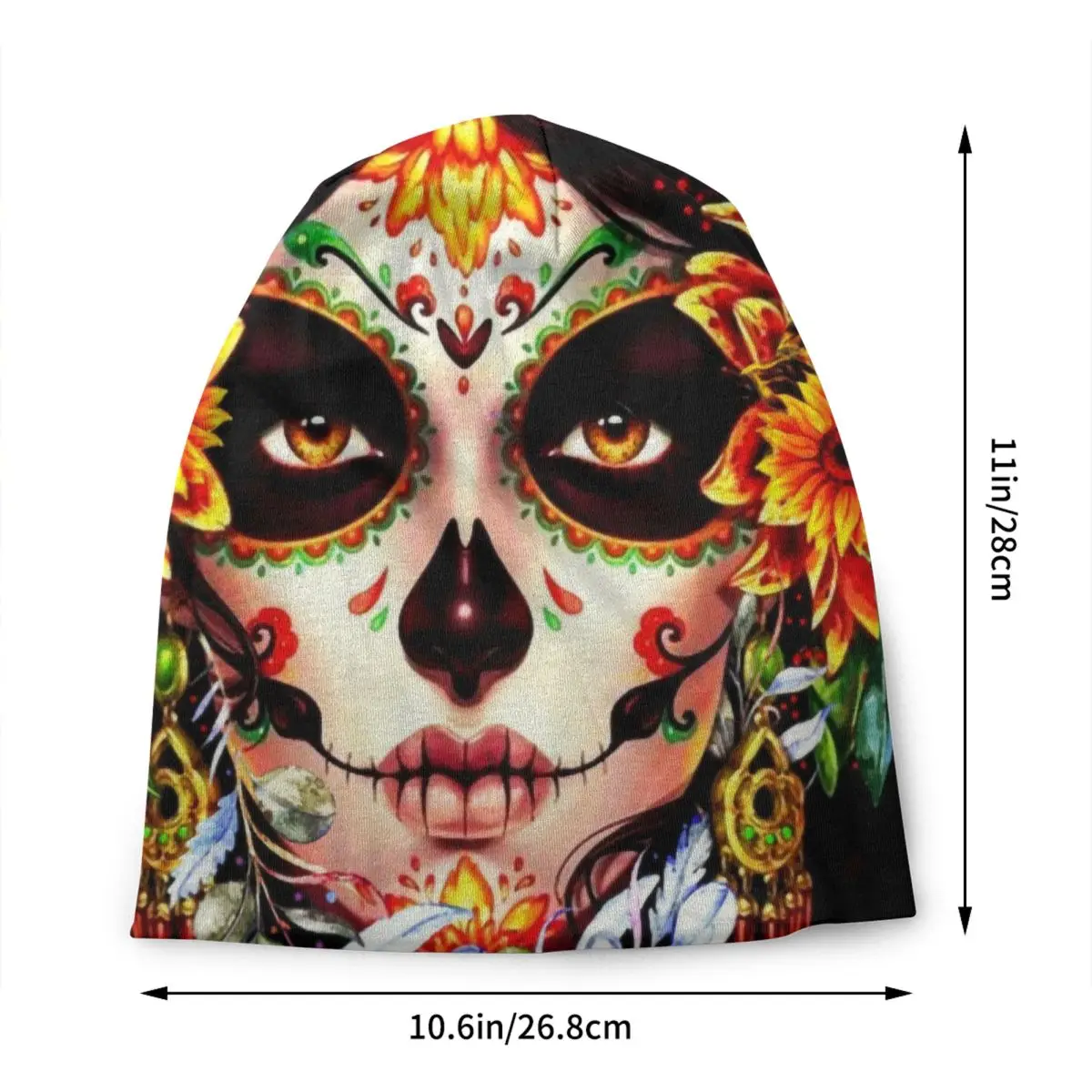 Catrina Beanie Cap Winter Warm Bonnet Homme Knit Hats Cool Outdoor Mexican Sugar Skull Girl Skullies Beanies Hats For Men Women